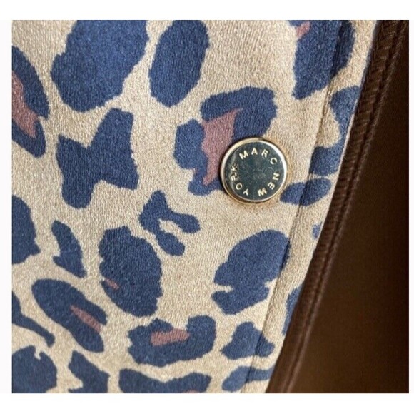 Marc New York Trenchcoat Cheetah Animal Print Long Vegan Suede, M - Picture 4 of 4